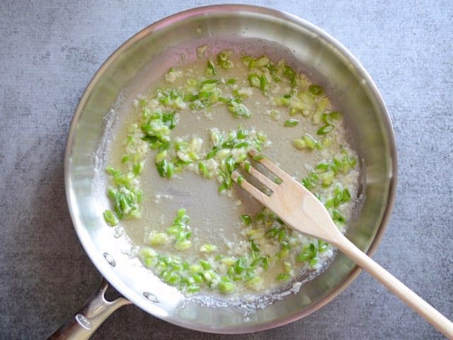 Sauté Garlic and Green Onions