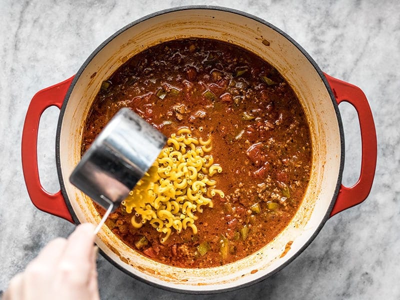 Add Macaroni to American Goulash