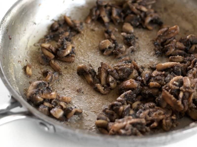 flour added to mushroom mix to thicken 