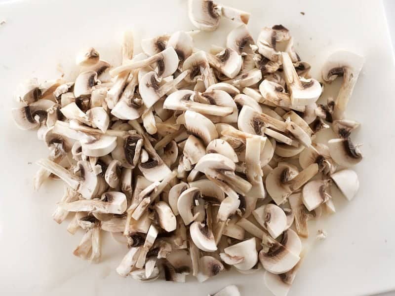 Sliced Mushrooms on paper towel 