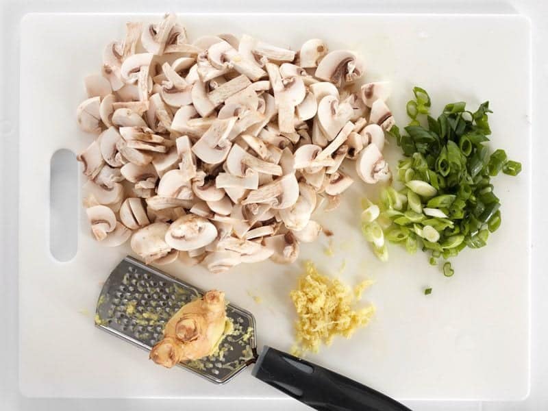 Chop Vegetables for Egg Drop Soup