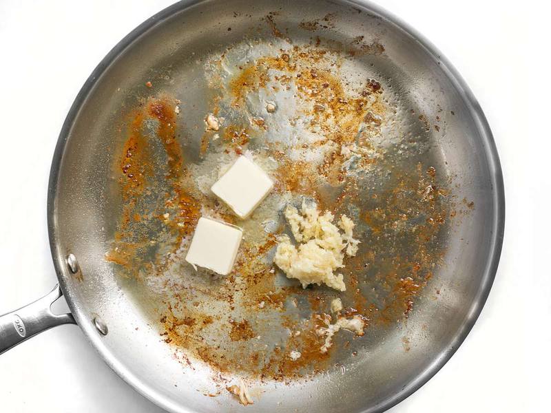 Sauté Garlic in Butter for Chicken Piccata