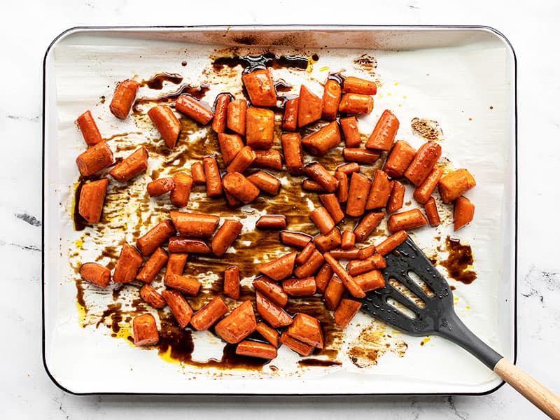 carrots tossed in honey balsamic glaze