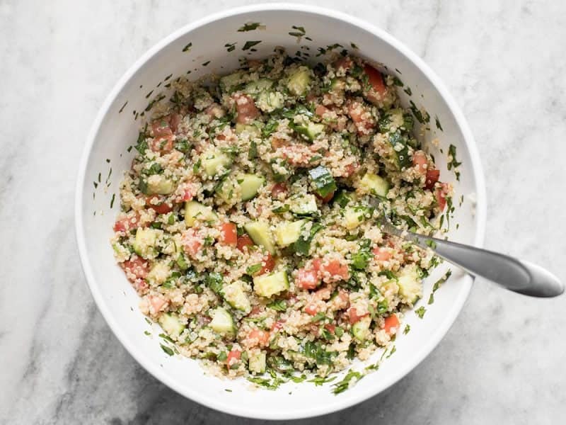 Finished Quinoa Tabbouleh