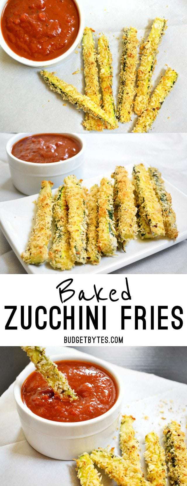 These baked zucchini fries have a buttery flavor and are a fun way to get your vegetables. BudgetBytes.com