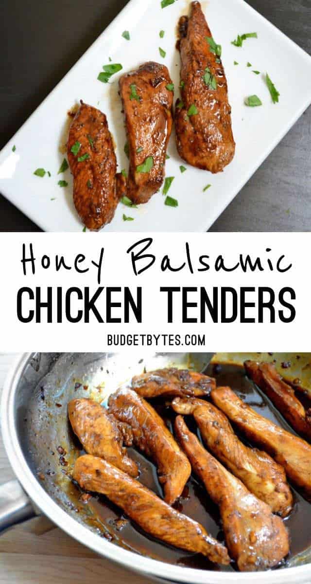 Honey Balsamic Chicken Tenders - BudgetBytes.com