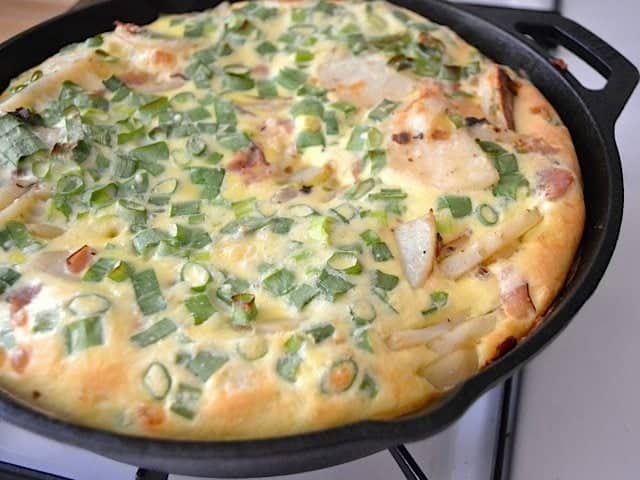 Baked Frittata in skillet 