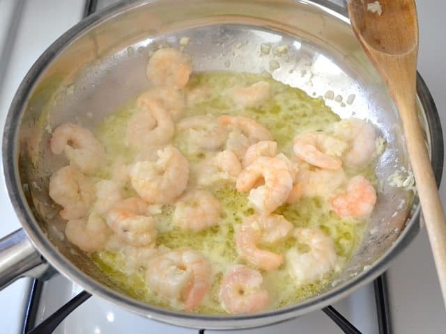 Cooked Shrimp (will turn pinkish white)