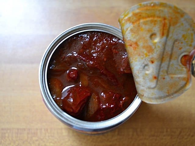 Open can of Chipotle Peppers