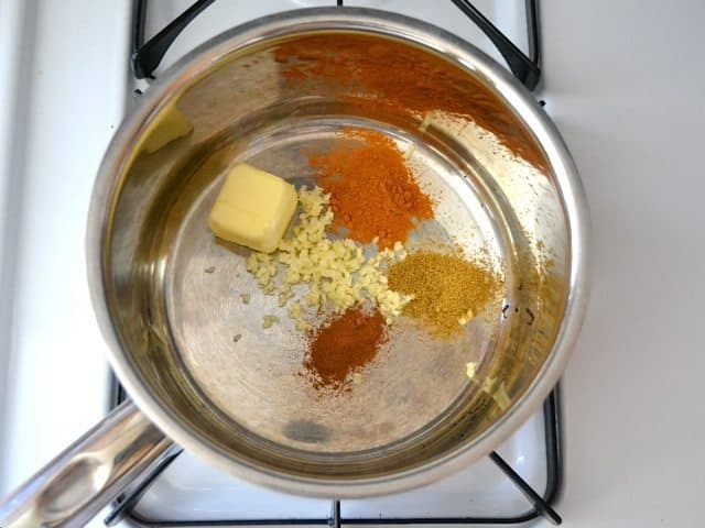 Butter & Spices in pot 