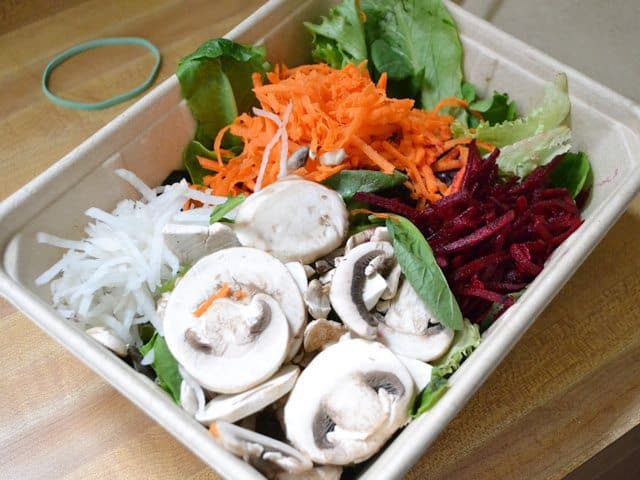 Salad Bar salad in container 