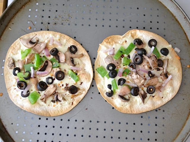 Top view of two Baked Pizzas