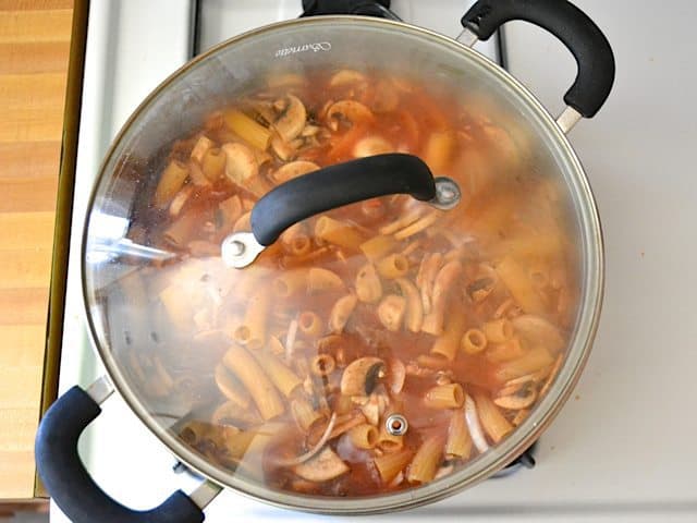 Covered pot to let mixture simmer on stove top 