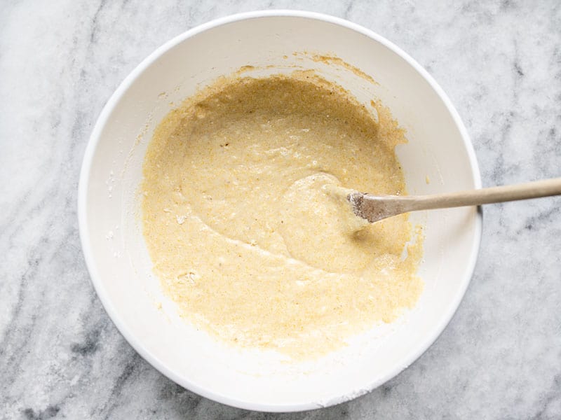 Lemon Blueberry Cornbread Batter