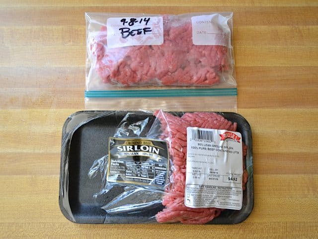 Divide Ground Beef and freeze half