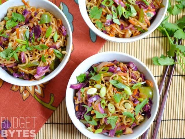 Vegetable Stir Fry Noodle Bowls - Budget Bytes