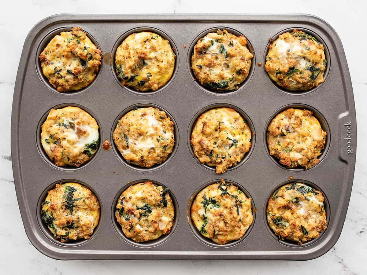 baked leftover stuffing muffins