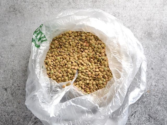 Bag of Brown Lentils