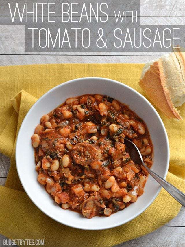 White Beans with Tomato and Sausage