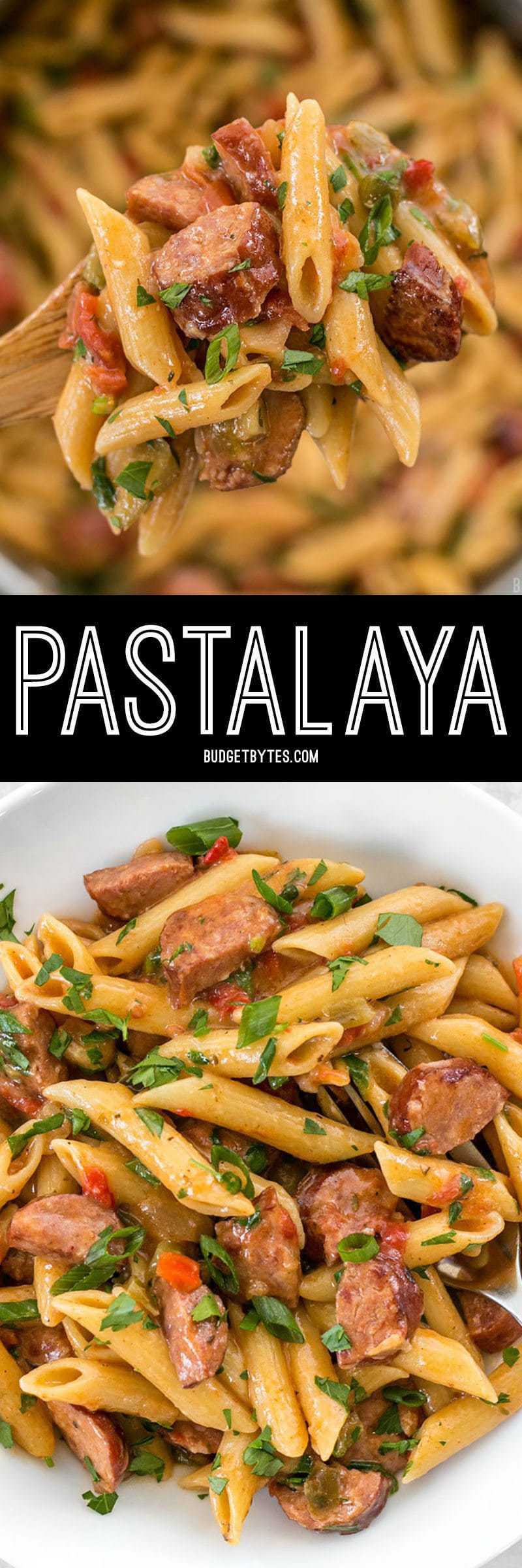 Celebrate like you're in Louisiana with this easy, filling, and inexpensive one pot favorite, Pastalaya. It's the shortcut pasta version of Jambalaya! BudgetBytes.com