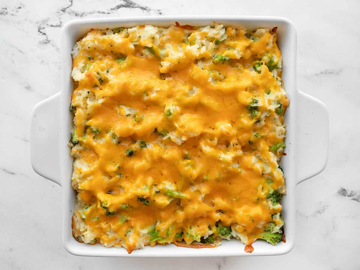 Baked broccoli cheddar casserole