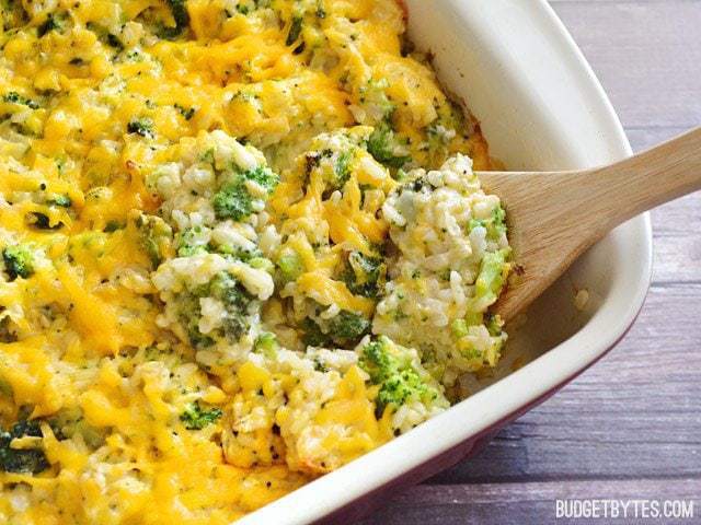 Broccoli Cheddar Casserole - BudgetBytes.com