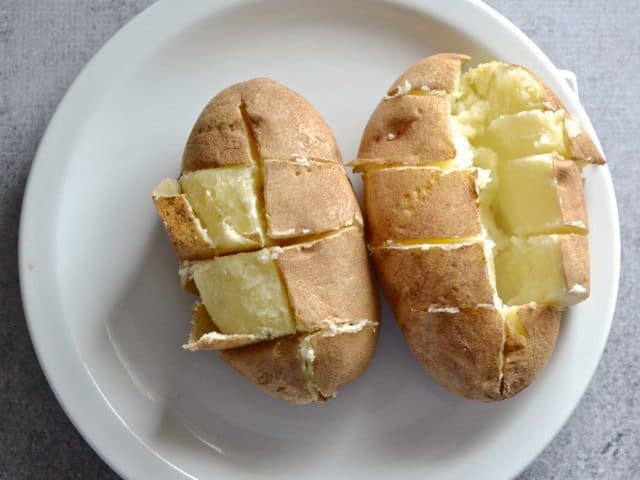 Potatoes cut into chunks 