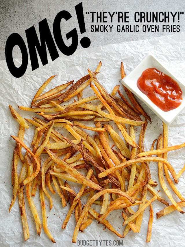 Smoky Garlic Oven Fries - BudgetBytes.com