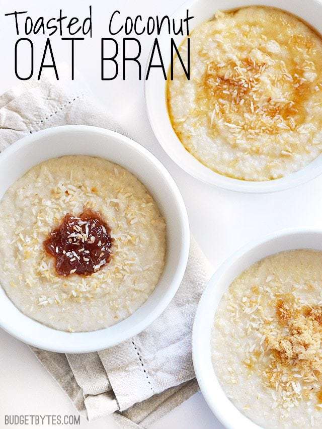 Toasted Coconut Oat Bran - BudgetBytes.com