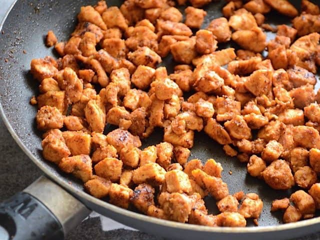 Sautéed Chicken in skillet 