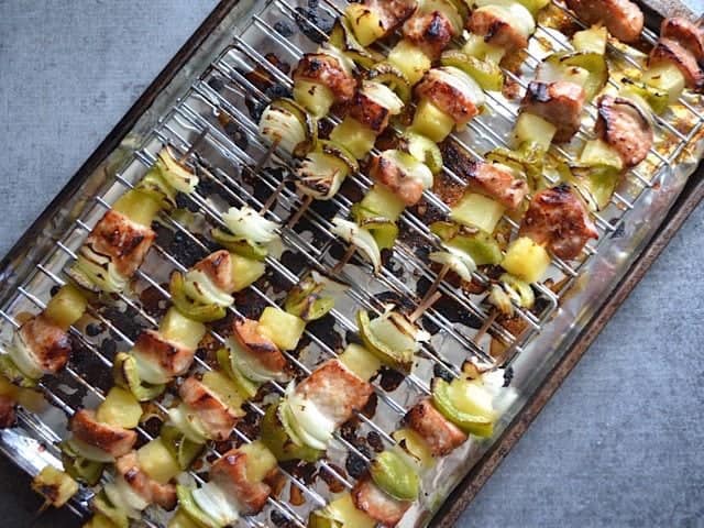 Broiled Kebabs on sheet pan