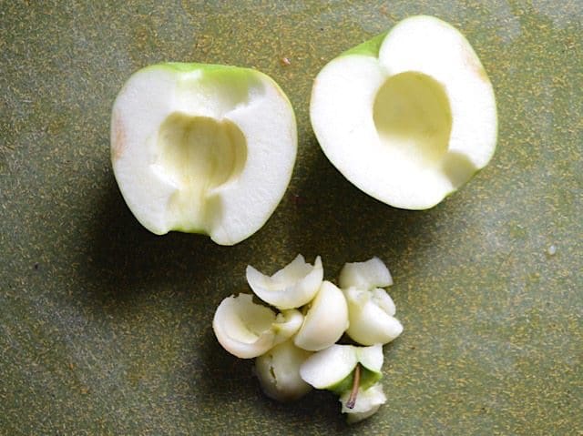 Cored Granny Smith Apple