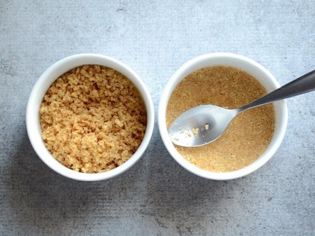 Graham Cracker Crust pressed into a ramekin 