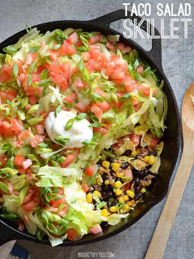 Taco Salad Skillet - BudgetBytes.com