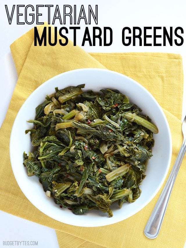 Vegetarian Mustard Greens - BudgetBytes.com