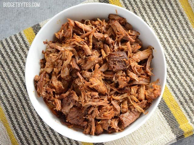 Chili Rubbed Pulled Pork - BudgetBytes.com