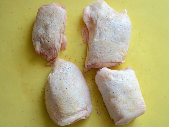 Seasoned Raw Chicken chicken thighs 