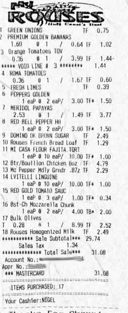 Week 4 Receipt