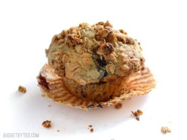 Triple Berry Oat Muffins - BudgetBytes.com