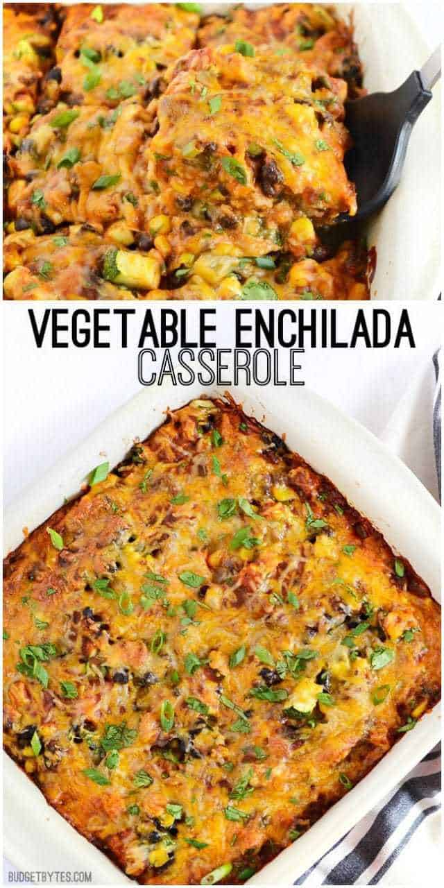 Vegetable Enchilada Casserole - BudgetBytes.com