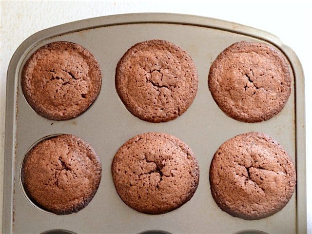 Baked All-Edge Spicy Brownies in the muffin tin