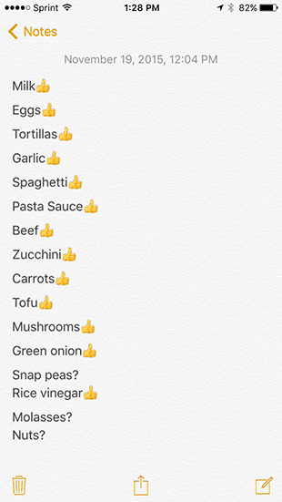 Grocery List 11-19