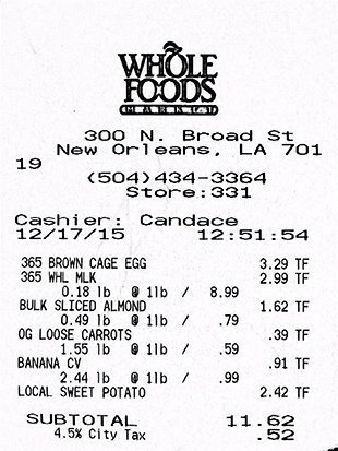 WFM receipt 12-17