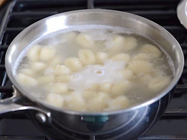 Boiling Gnocchi in a pot