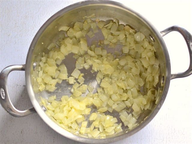 Sautéed Onions and Garlic in a large pot