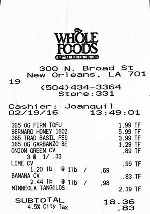 WFM receipt 2-19