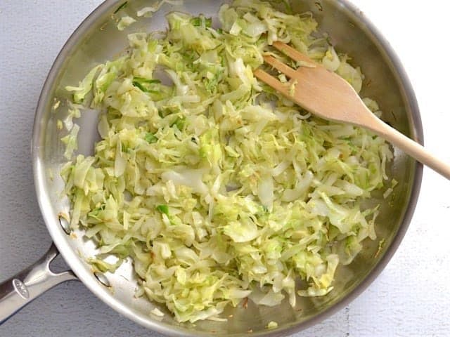 Sauté Cabbage in a large skillet