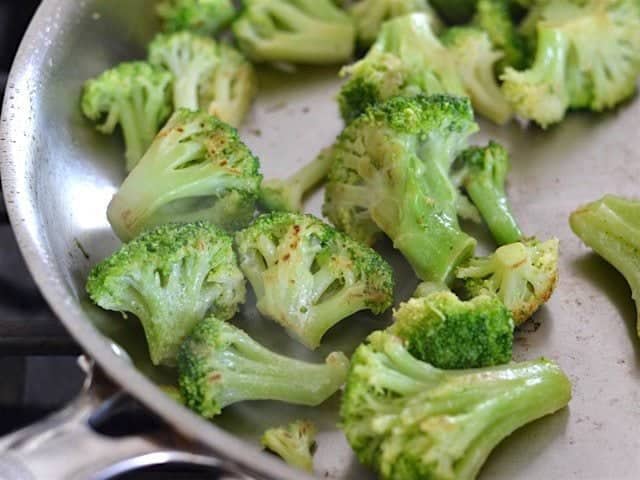 Seared Broccoli for Pan Fried Sesame Tofu with Broccoli - BudgetBytes.com