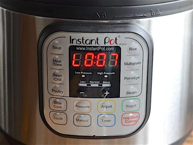 Instant Pot on Keep Warm warm setting, depressurizing