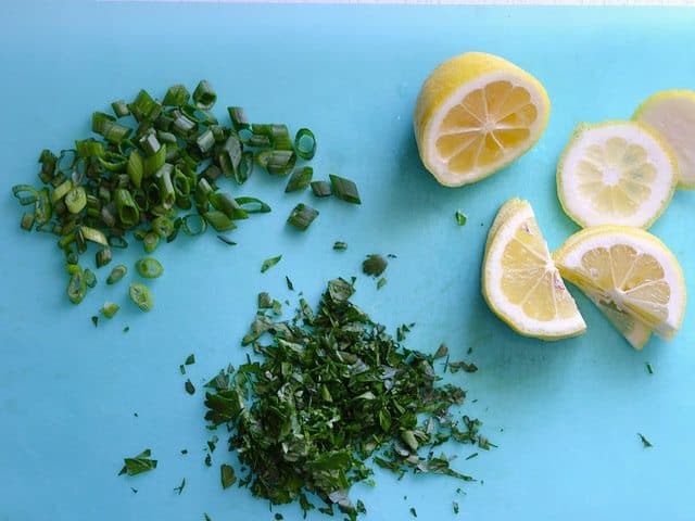 Parsley Green Onions and Lemon